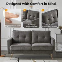 Causeuse Moderne VINGLI 56 pouces
