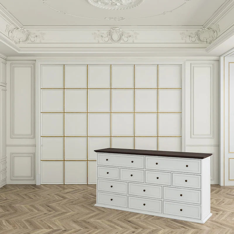 Commode à 12 tiroirs Legant 61W, meuble d'appoint pour la décoration intérieure moderne