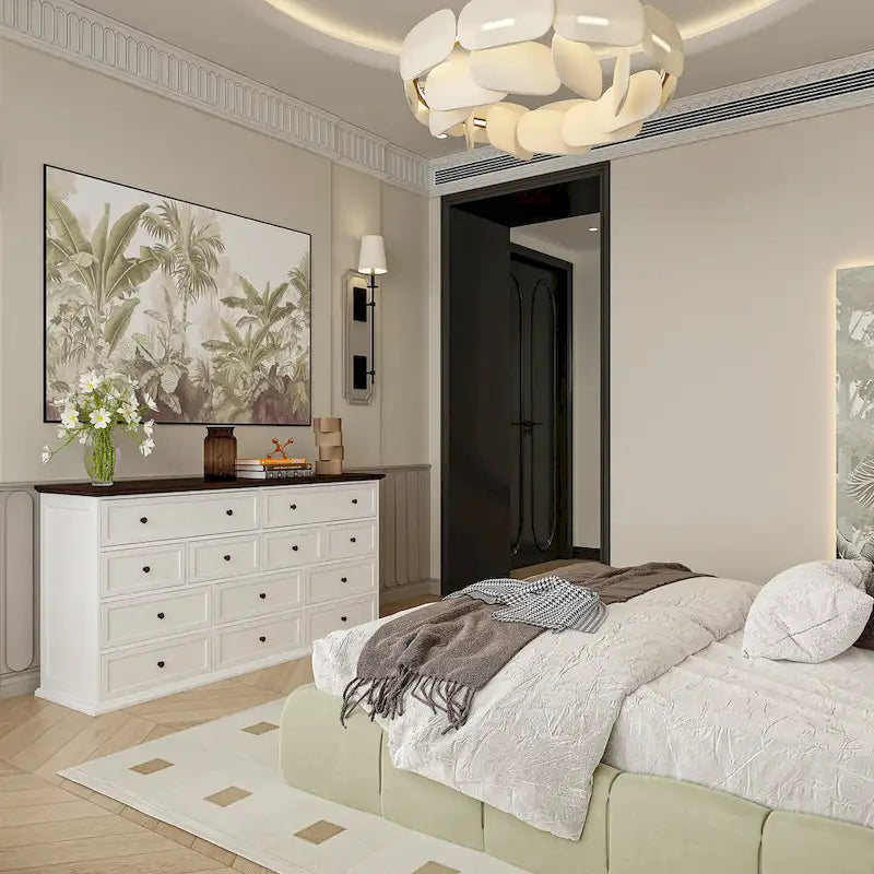 Commode à 12 tiroirs Legant 61W, meuble d'appoint pour la décoration intérieure moderne