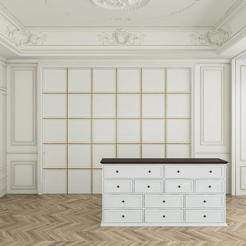Commode à 12 tiroirs Legant 61W, meuble d'appoint pour la décoration intérieure moderne