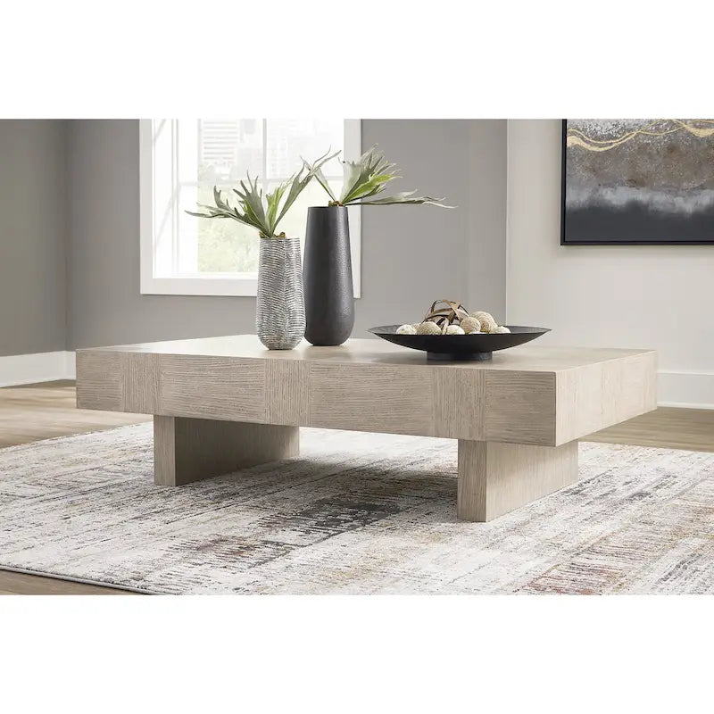 Signature Design by Ashley Jorlaina Table Basse Grisâtre Clair - 60L x 35P x 16H