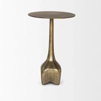 Risha grande table d'appoint en métal doré