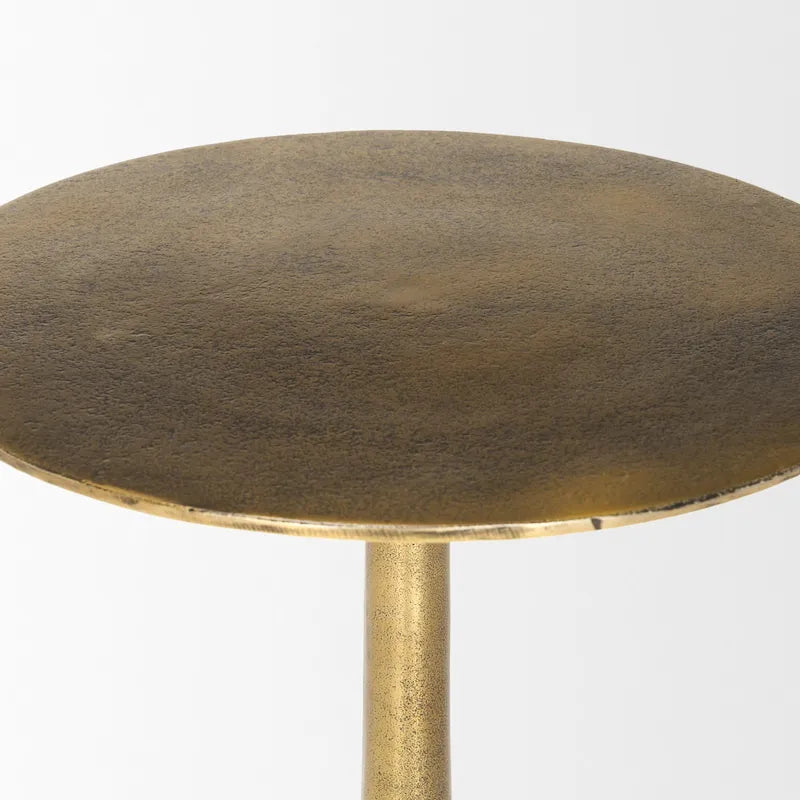 Risha grande table d'appoint en métal doré