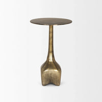 Risha grande table d'appoint en métal doré