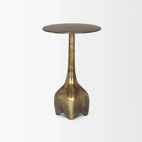 Risha grande table d'appoint en métal doré