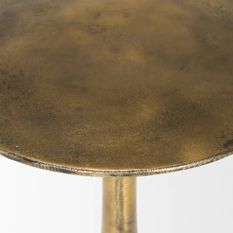 Risha grande table d'appoint en métal doré