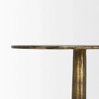 Risha grande table d'appoint en métal doré