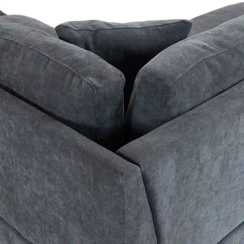 Canapé modulable avec pouf de rangement amovible, 2 porte-gobelets cachés