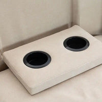 Canapé modulable avec pouf de rangement amovible, 2 porte-gobelets cachés