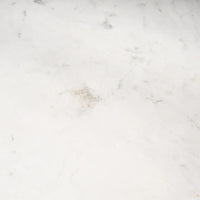 Allyson Table de salle à manger piédestal en marbre blanc et brun moyen, ronde, 48 po - 48,0 L x 48,0 l x 30,0 H