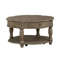Table basse ronde en bisque patinée Magnolia Manor