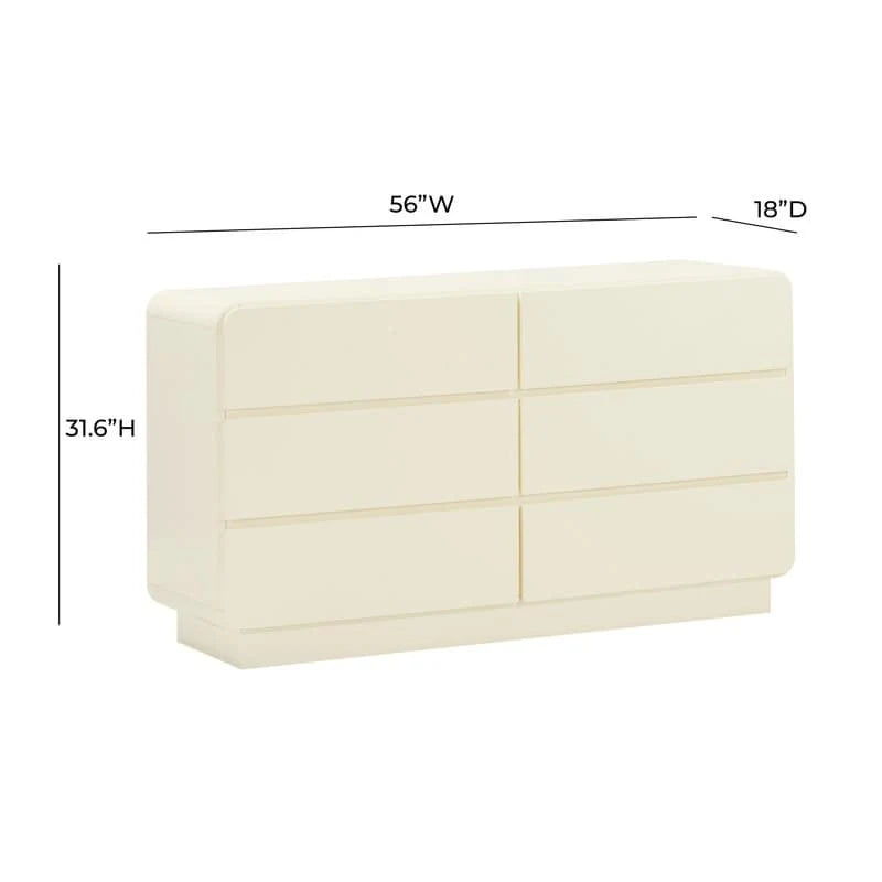 Commode Sagura à 6 tiroirs