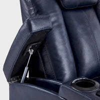 Fauteuil inclinable électrique MCombo, Siège de cinéma maison avec appui-tête réglable et tablette, Cuir respirant HTS422