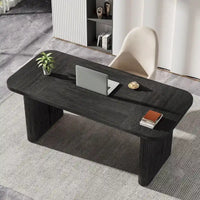 Bureau de direction moderne 62,99 W, simple, avec plateau et pieds en bois d'ingénierie