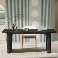 Bureau de direction moderne 62,99 W, simple, avec plateau et pieds en bois d'ingénierie
