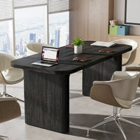 Bureau de direction moderne 62,99 W, simple, avec plateau et pieds en bois d'ingénierie