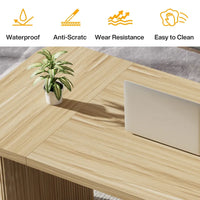 Bureau de direction moderne 62,99 W, simple, avec plateau et pieds en bois d'ingénierie