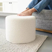 ZICOTO Pouf Boucle Ottoman Repose-pieds confortable pour rehausser la décoration de votre salon avec confort et charme