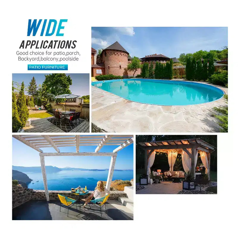 FDW Ensemble de mobilier de patio 3 pièces - Chaises d'extérieur en résine tressée, ensemble de conversation bistro en rotin pour arrière-cour, porche, bord de piscine, pelouse