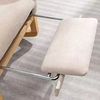 Fauteuil à bascule d'appoint avec repose-pieds, fauteuil lounge moderne à haut dossier, pieds à bascule en bois, fauteuil inclinable à bascule pour salon, chambre, bureau