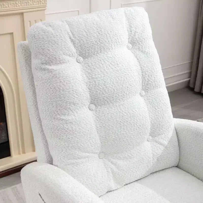 Fauteuil à bascule d'appoint avec repose-pieds, fauteuil lounge moderne à haut dossier, pieds à bascule en bois, fauteuil inclinable à bascule pour salon, chambre, bureau