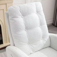 Fauteuil à bascule d'appoint avec repose-pieds, fauteuil lounge moderne à haut dossier, pieds à bascule en bois, fauteuil inclinable à bascule pour salon, chambre, bureau