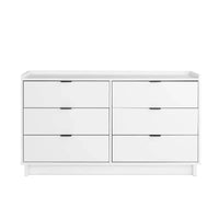 Commode à 6 tiroirs Prepac 52,5 po, style moderne et épuré