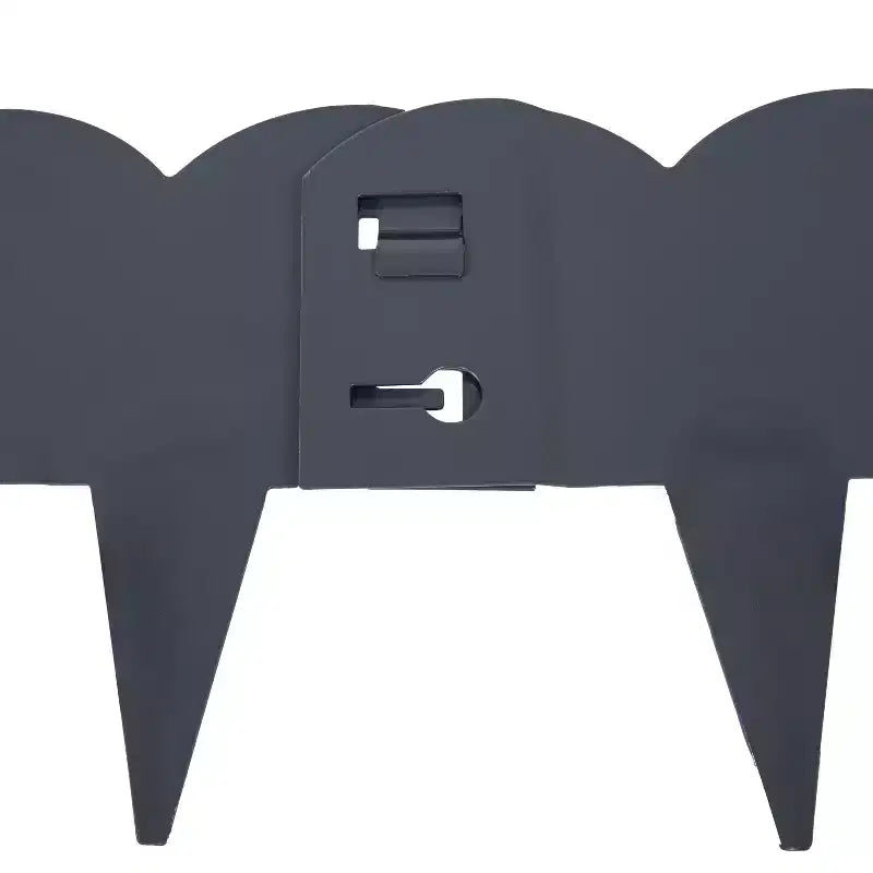 Bordures de jardin flexibles en acier robuste avec bordure festonnée pour pelouse et jardin Sunnydaze - 4,8 m - Lot de 5