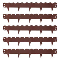 Bordures de jardin flexibles en acier robuste avec bordure festonnée pour pelouse et jardin Sunnydaze - 4,8 m - Lot de 5