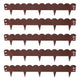Bordures de jardin flexibles en acier robuste avec bordure festonnée pour pelouse et jardin Sunnydaze - 4,8 m - Lot de 5