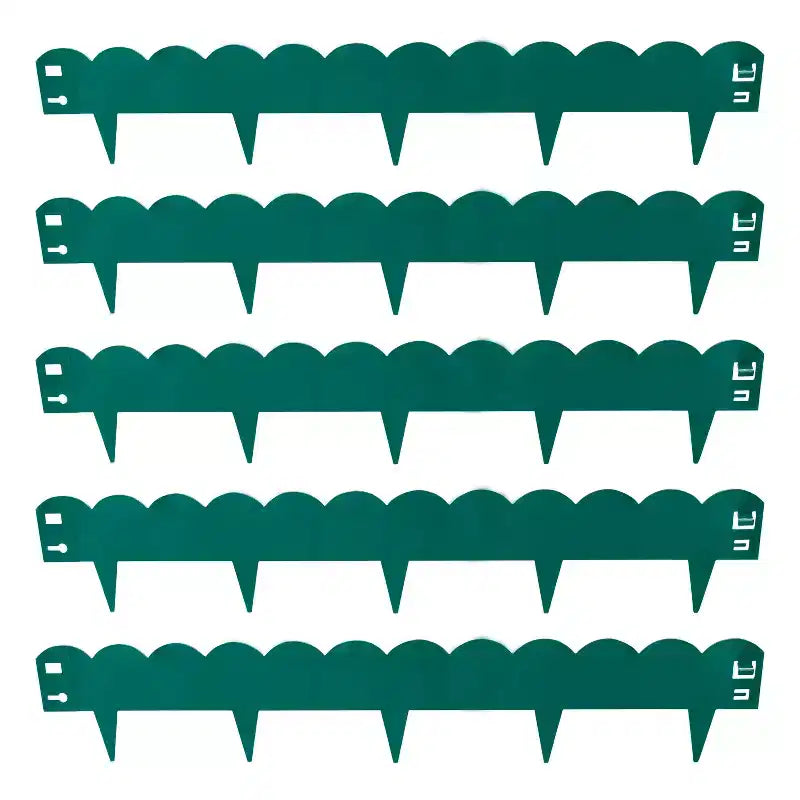 Sunnydaze Outdoor Lawn and Garden Heavy-Duty Steel Scalloped Metal Flexible Landscape Edging Borders - 16' - 5pk