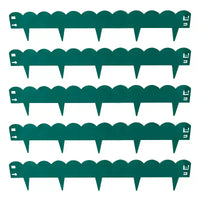 Sunnydaze Outdoor Lawn and Garden Heavy-Duty Steel Scalloped Metal Flexible Landscape Edging Borders - 16' - 5pk