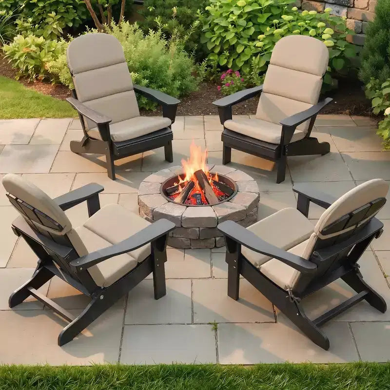 Coussin de chaise Adirondack Crestlive Products dossier haut résistant à l'eau et à la décoloration pour patio