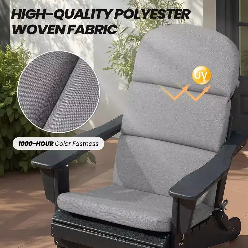Coussin de chaise Adirondack Crestlive Products dossier haut résistant à l'eau et à la décoloration pour patio