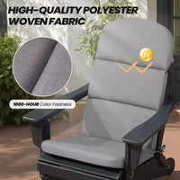 Coussin de chaise Adirondack Crestlive Products dossier haut résistant à l'eau et à la décoloration pour patio