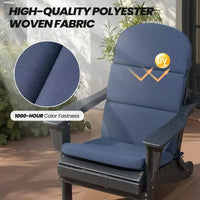 Coussin de chaise Adirondack Crestlive Products dossier haut résistant à l'eau et à la décoloration pour patio