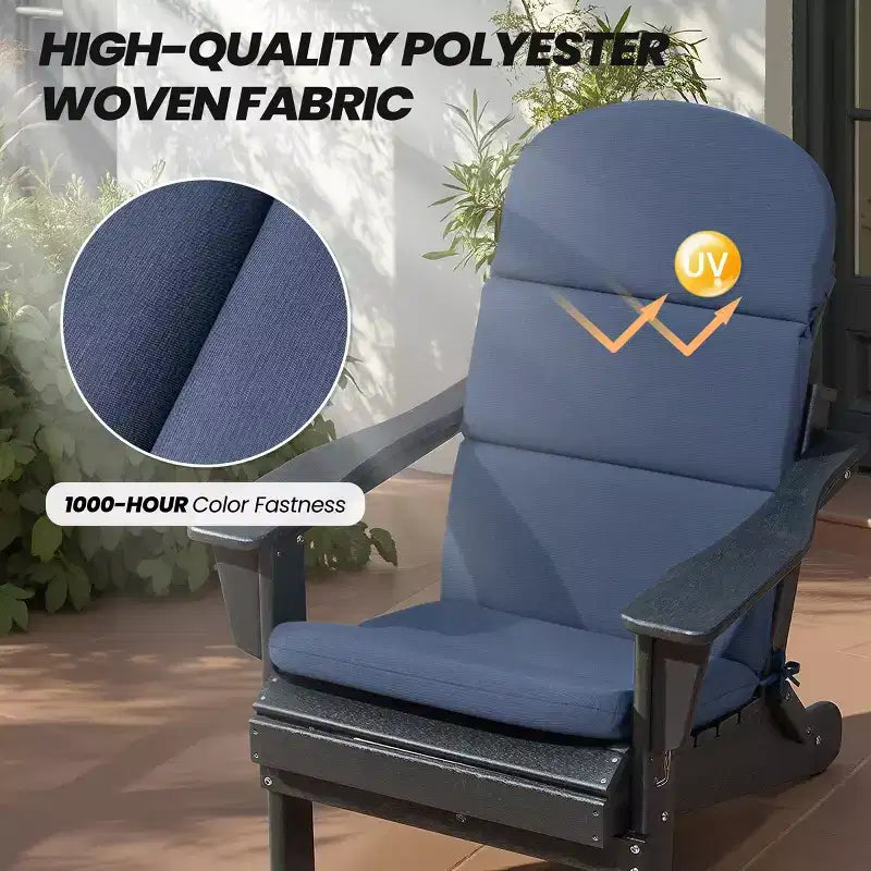 Coussin de chaise Adirondack Crestlive Products dossier haut résistant à l'eau et à la décoloration pour patio