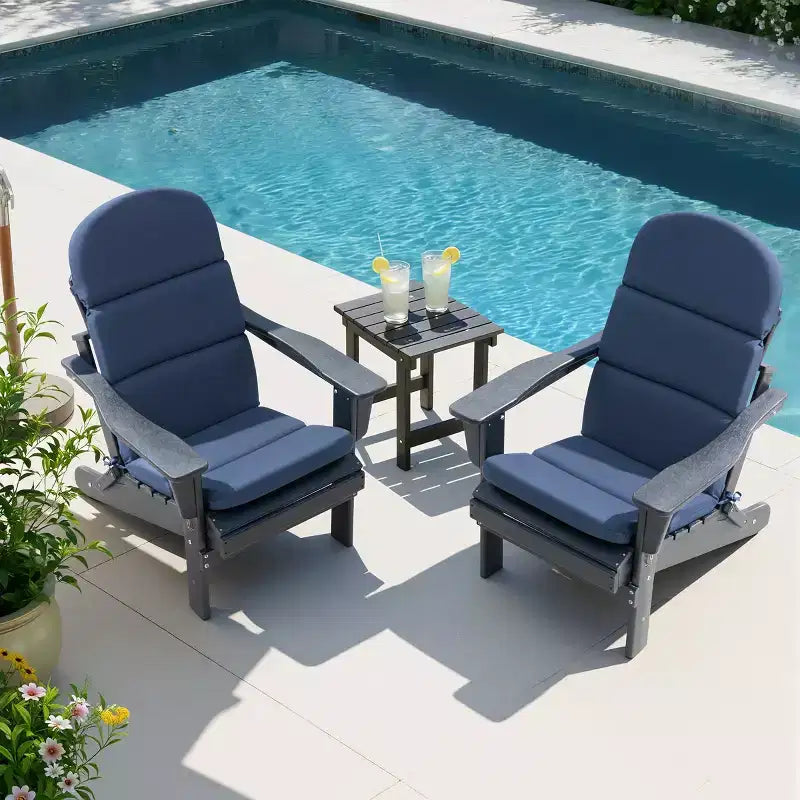 Coussin de chaise Adirondack Crestlive Products dossier haut résistant à l'eau et à la décoloration pour patio