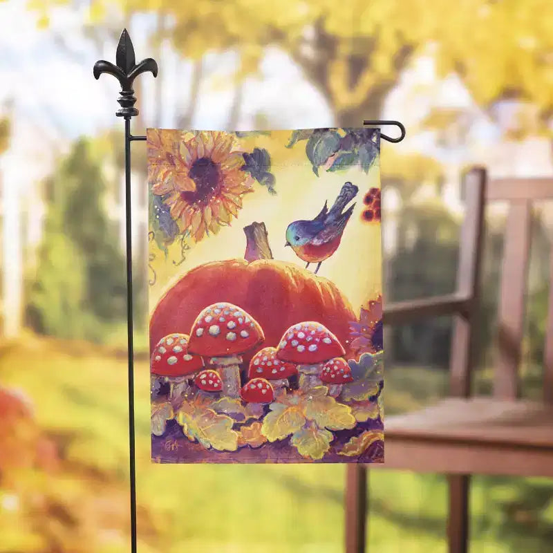 Drapeau de jardin Evergreen Flag "Lumière d'automne", drapeaux de bienvenue pour jardin 30x45 cm double face, pour l'extérieur