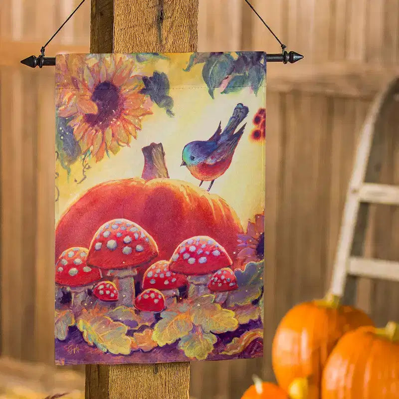 Drapeau de jardin Evergreen Flag "Lumière d'automne", drapeaux de bienvenue pour jardin 30x45 cm double face, pour l'extérieur