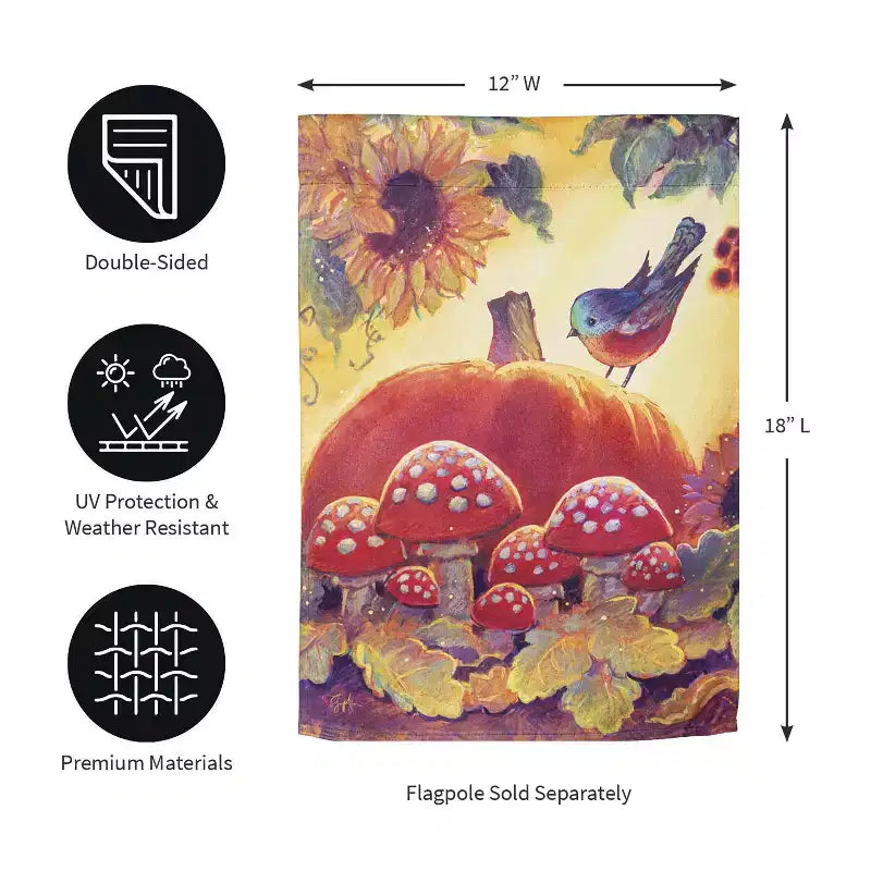 Drapeau de jardin Evergreen Flag "Lumière d'automne", drapeaux de bienvenue pour jardin 30x45 cm double face, pour l'extérieur