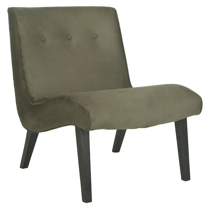 SAFAVIEH Sibille Chaise Vert Forêt Mid-Century - 25.2 x 29.9 x 30.7 - 25Lx30Px31H