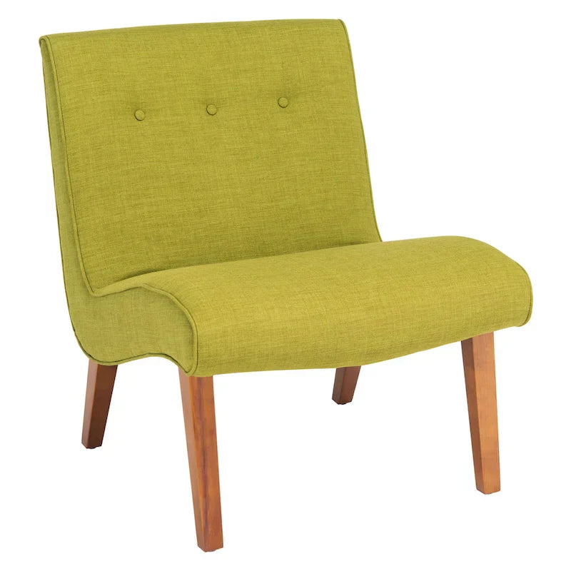 SAFAVIEH Sibille Chaise Vert Forêt Mid-Century - 25.2 x 29.9 x 30.7 - 25Lx30Px31H