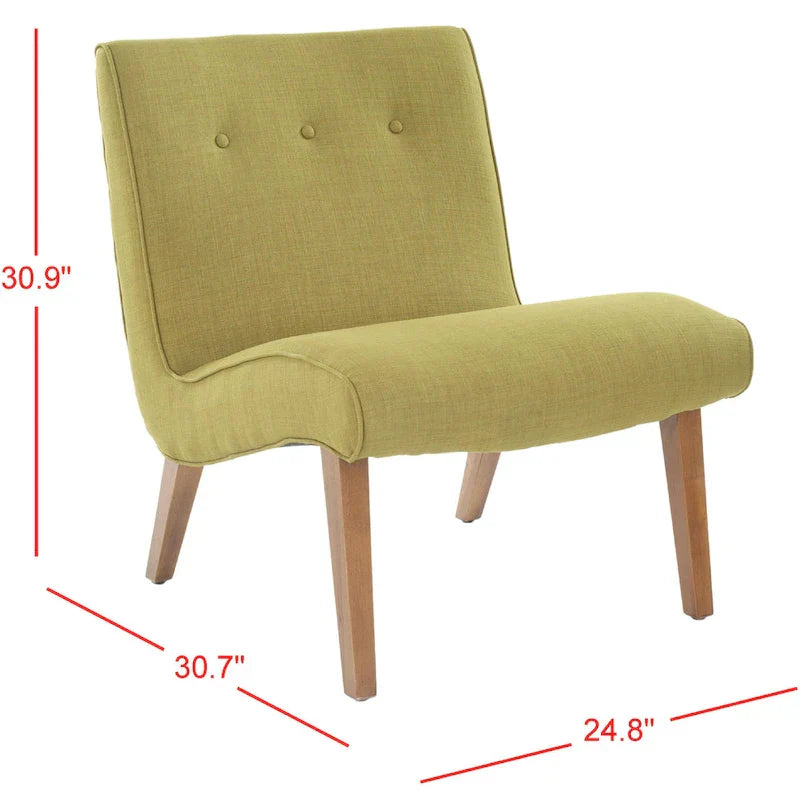 SAFAVIEH Sibille Chaise Vert Forêt Mid-Century - 25.2 x 29.9 x 30.7 - 25Lx30Px31H