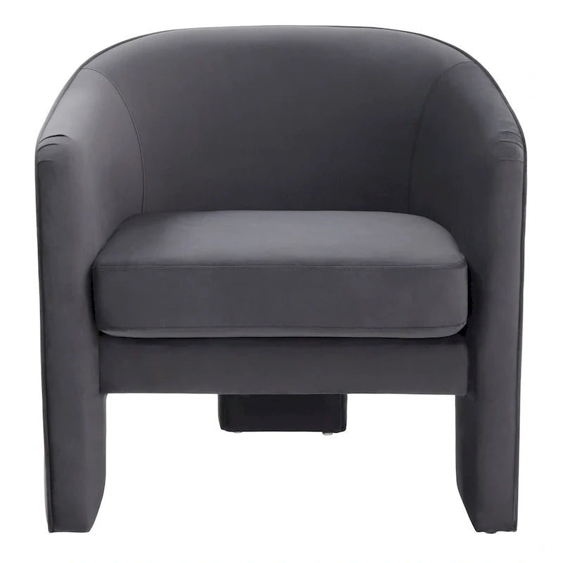 Fauteuil d'appoint en velours Evchen SAFAVIEH Couture - 30 L x 28 P x 30 H - 30Lx28Px30H