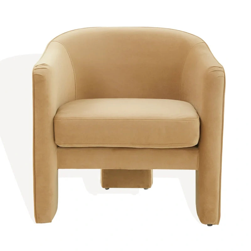 Fauteuil d'appoint en velours Evchen SAFAVIEH Couture - 30 L x 28 P x 30 H - 30Lx28Px30H
