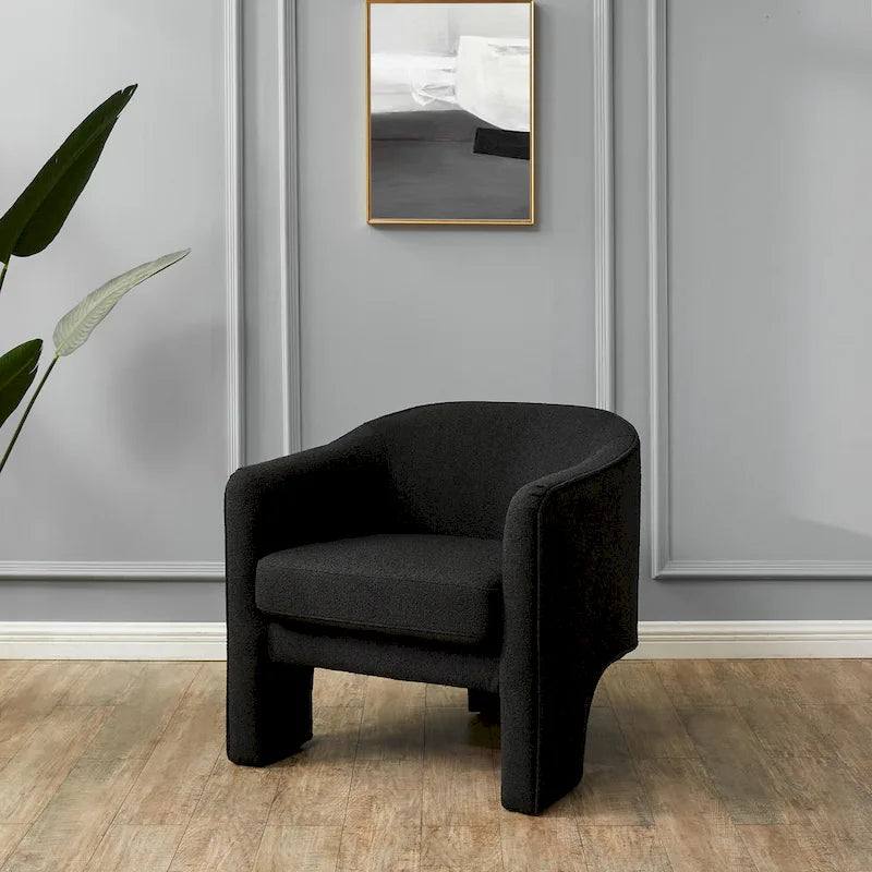 Fauteuil d'appoint en velours Evchen SAFAVIEH Couture - 30 L x 28 P x 30 H - 30Lx28Px30H
