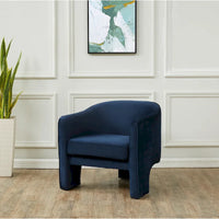 Fauteuil d'appoint en velours Evchen SAFAVIEH Couture - 30 L x 28 P x 30 H - 30Lx28Px30H