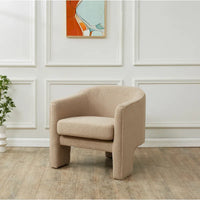 Fauteuil d'appoint en velours Evchen SAFAVIEH Couture - 30 L x 28 P x 30 H - 30Lx28Px30H