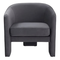 Fauteuil d'appoint en velours Evchen SAFAVIEH Couture - 30 L x 28 P x 30 H - 30Lx28Px30H